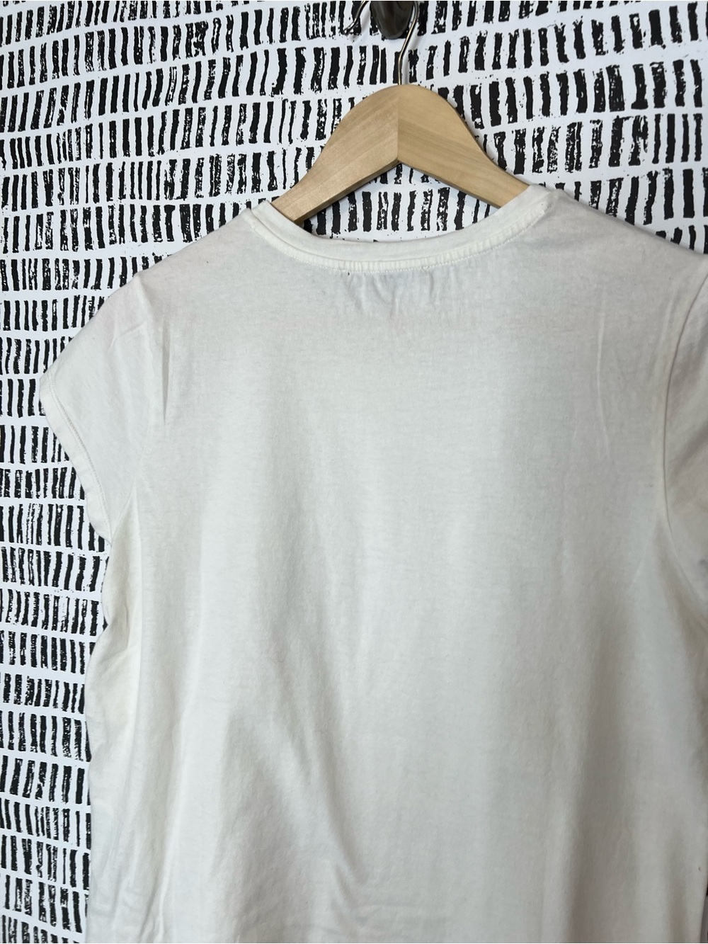 AllSaints White Ruched Side Tie Tee Minimalist Crew Neck Short Sleeve Cotton Top - Picture 12 of 15